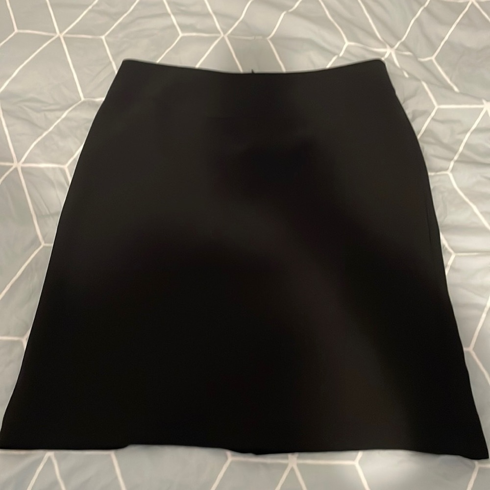Midi black skirt with zipper and lining size 16
